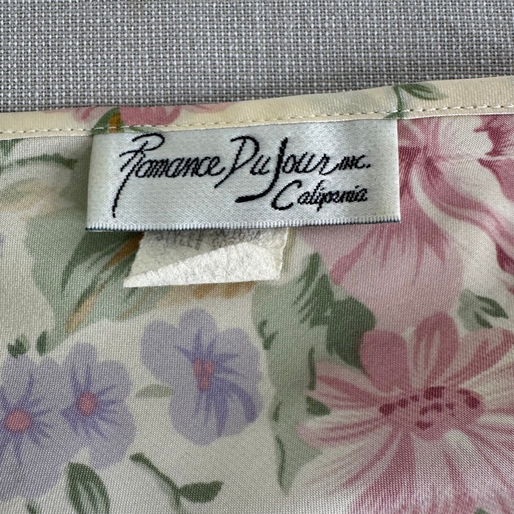 Vintage‎ Floral Slip Dress/Neglige Size L Made in USA - Picture 5 of 9